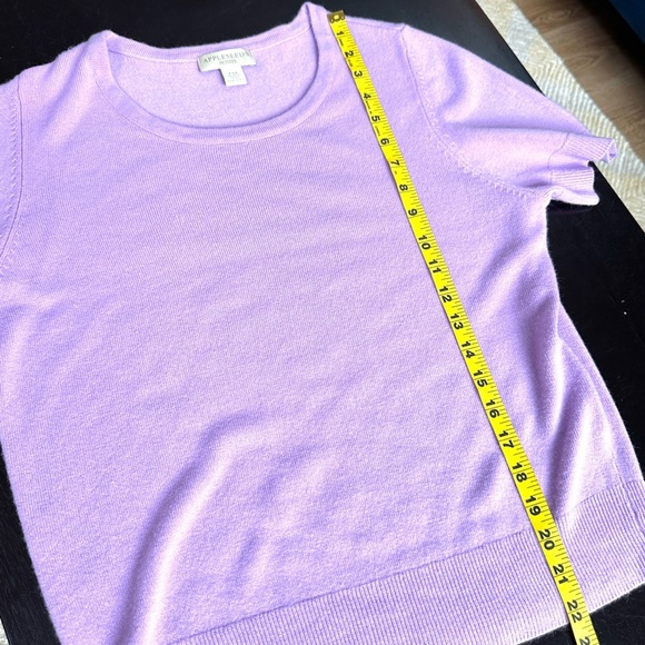 Appleseed’s Soft Acrylic Lilac Short Sleeve Crewneck sweater - Picture 6 of 7